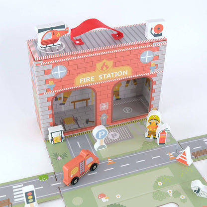 Mobiele speelset "Brandweerkazerne" BusyKids - 3+