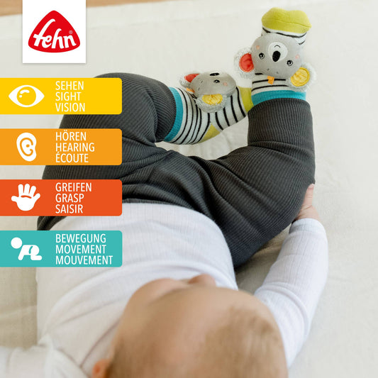 Chaussettes hochet koala - jouet éducatif de 0 à 12 mois