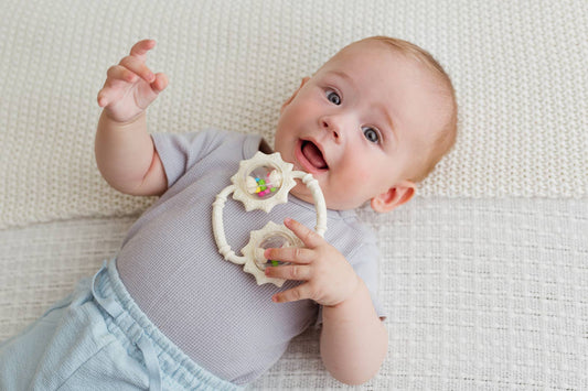 Sunflower Rattle – Beige Teether