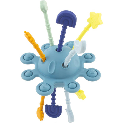 Silicone: blue moon teether toy - 6m+