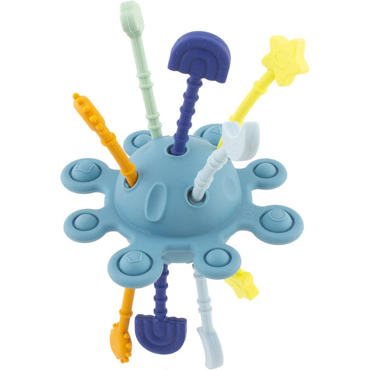 Silicone: blue moon teether toy - 6m+