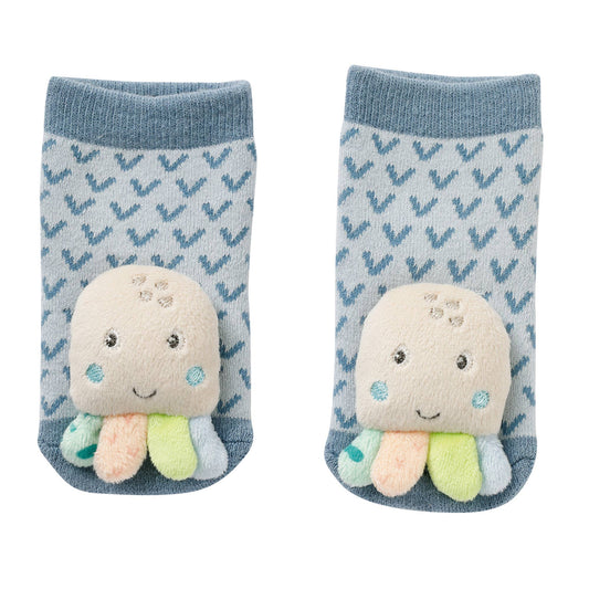 Chaussettes hochet pieuvre - jouet éducatif de 0 à 12 mois