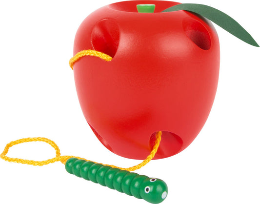 Jeu d'enfilage Pomme et Ver