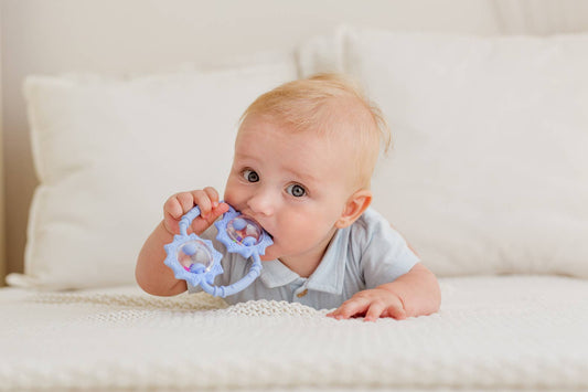 Sunflower Rattle – Blue Teether