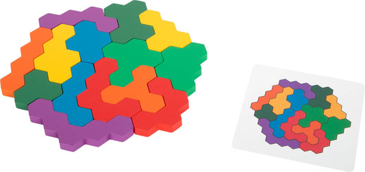 Hexagon Wooden Puzzle Learning Game
