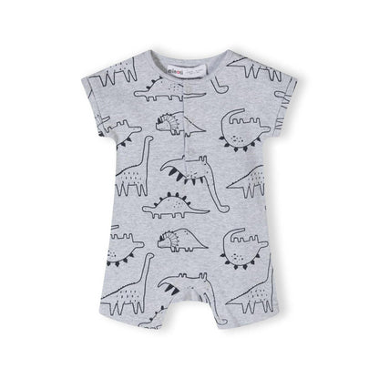 Rompers 2-pack, korte mouw, dinosaurus, mintgroen: Grijs / 6-9 M (68-74 cm)