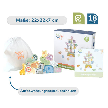 Jeu d'empilement d'animaux BusyKids – 18 mois et +