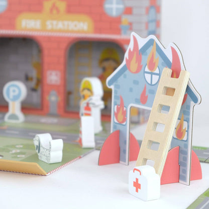 Mobiele speelset "Brandweerkazerne" BusyKids - 3+