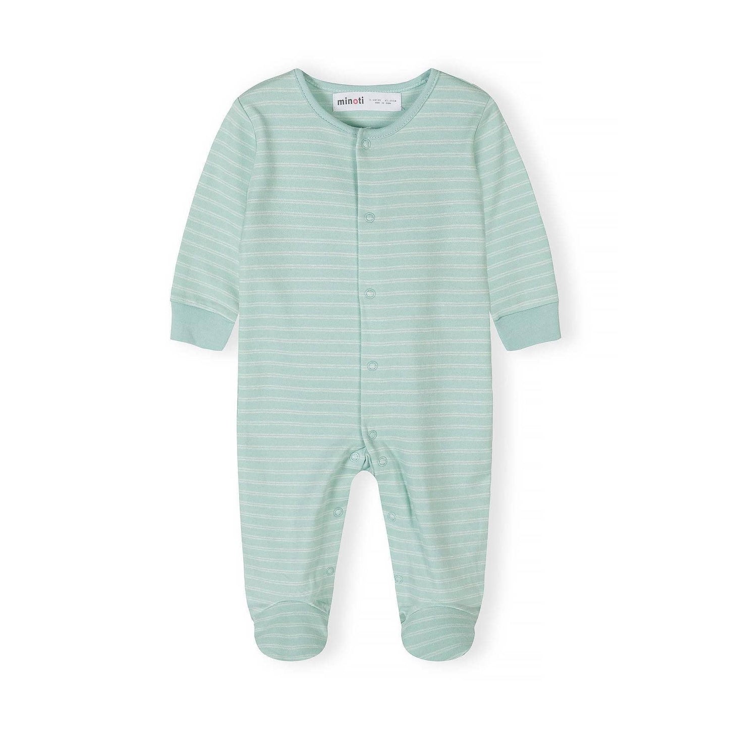 Set van 3 katoenen slaappakjes, Safari, crème-mint: Gebroken wit / 0-3 M (56-62 cm)