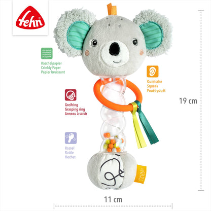 Regenmaker Koala - motoriek speelgoed/rammelaar stok