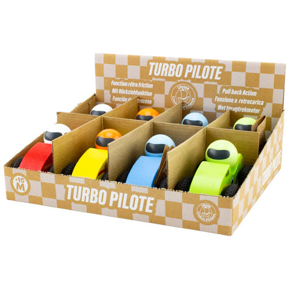 Wooden friction toy: turbo driver (set of 4) - 1+