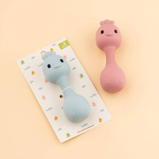 Hochet poussin en silicone : Bleu