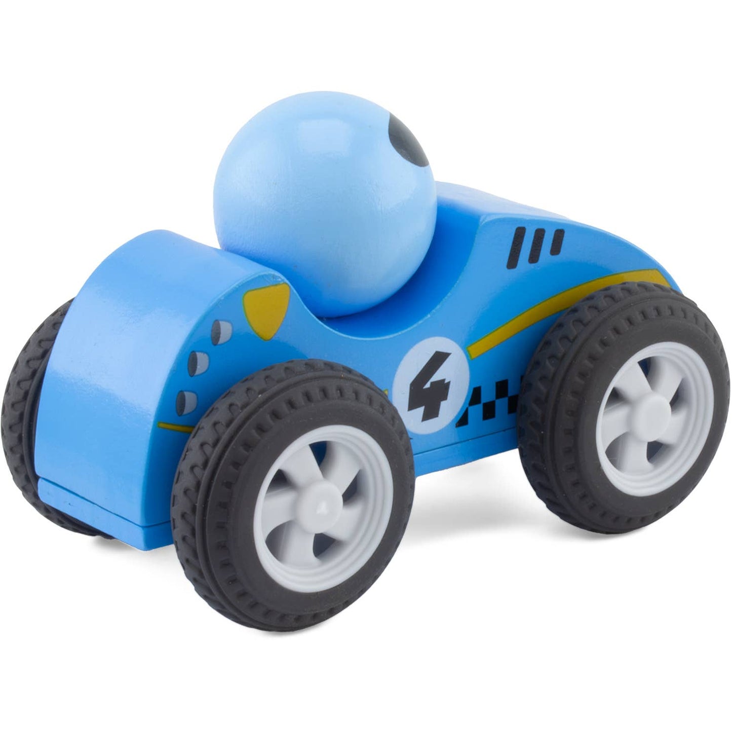 Wooden friction toy: turbo driver (set of 4) - 1+