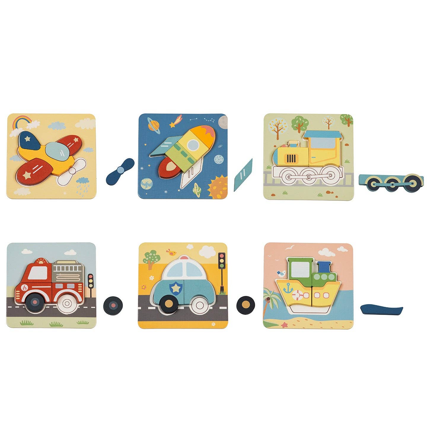 BusyKids Puzzelset "Vervoer" - 3+