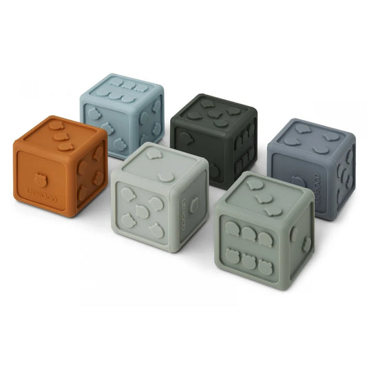 Liewood - Dés Gloria pack de 6 - bleu multi mix