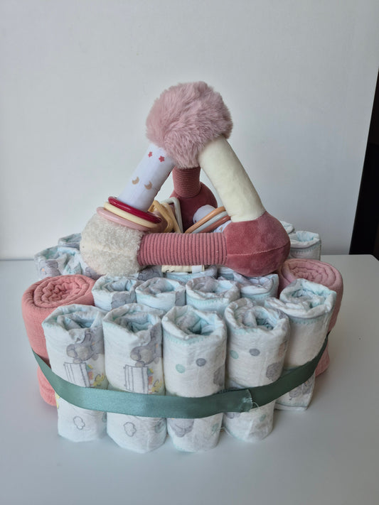 Diaper cake - Small - pink