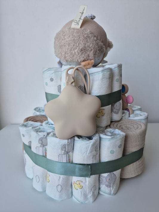 Diaper cake - Medium - sand