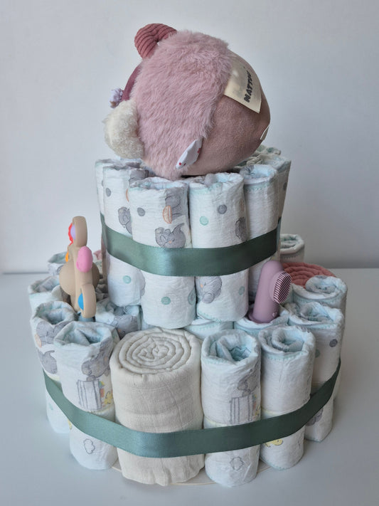 Diaper cake - Medium - pink