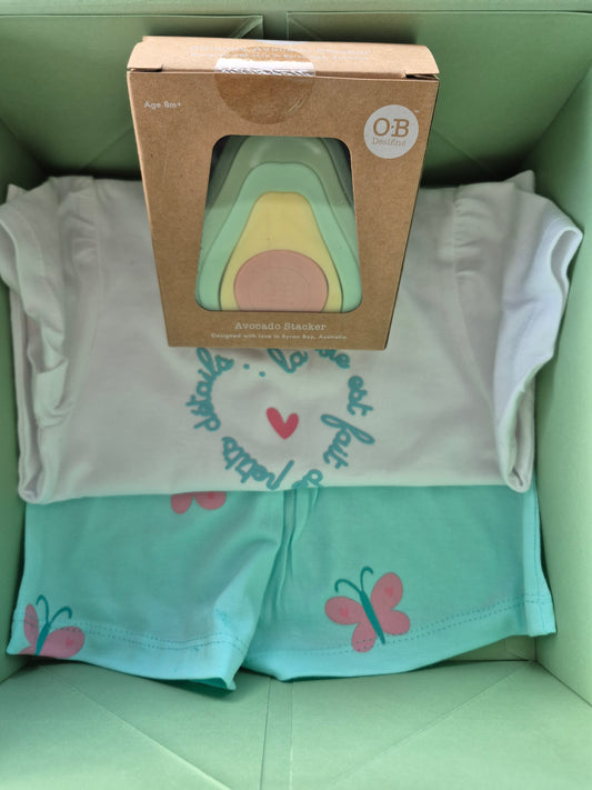 6+ month gift box girl - Small - turquoise
