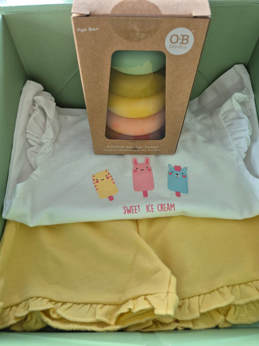 6+ month gift box girl - Small - yellow