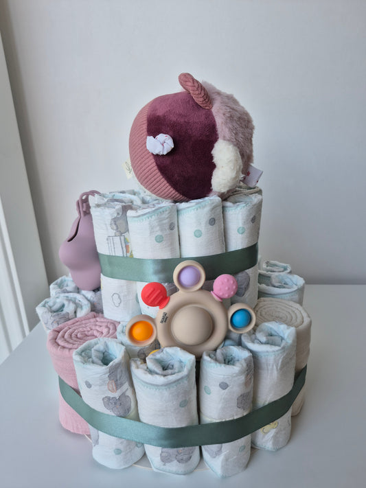 Diaper cake - Medium - pink